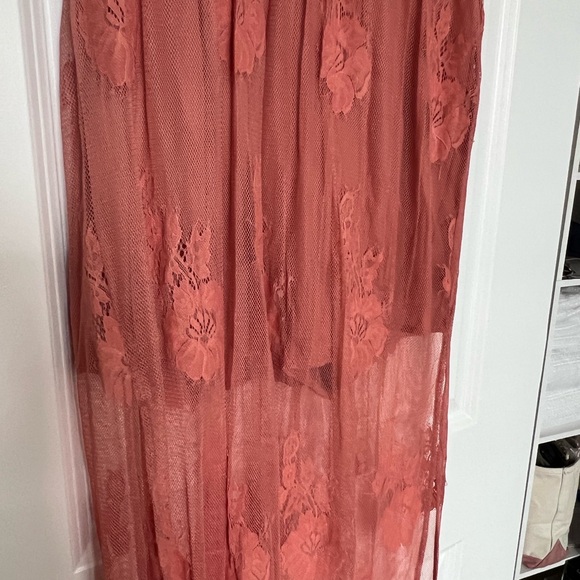 NWT Alina Maxi Romper Garden Party Lace Terra Cotta - Picture 7 of 16
